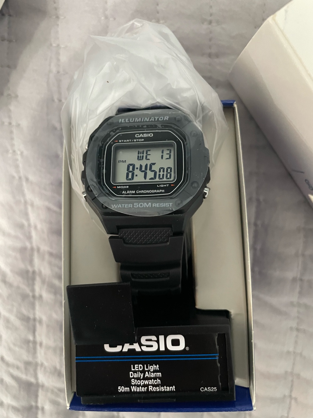 Casio W-218H-1AVCF Classic Digital Watch — New in Box
